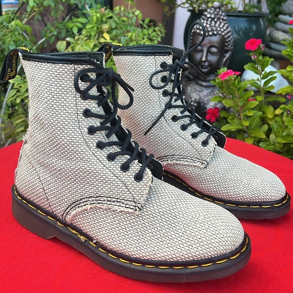 🏴 RARE Burlap England Made Vintage Dr. Martens Boots UK 8 EC‼️ - Picture 11 of 17